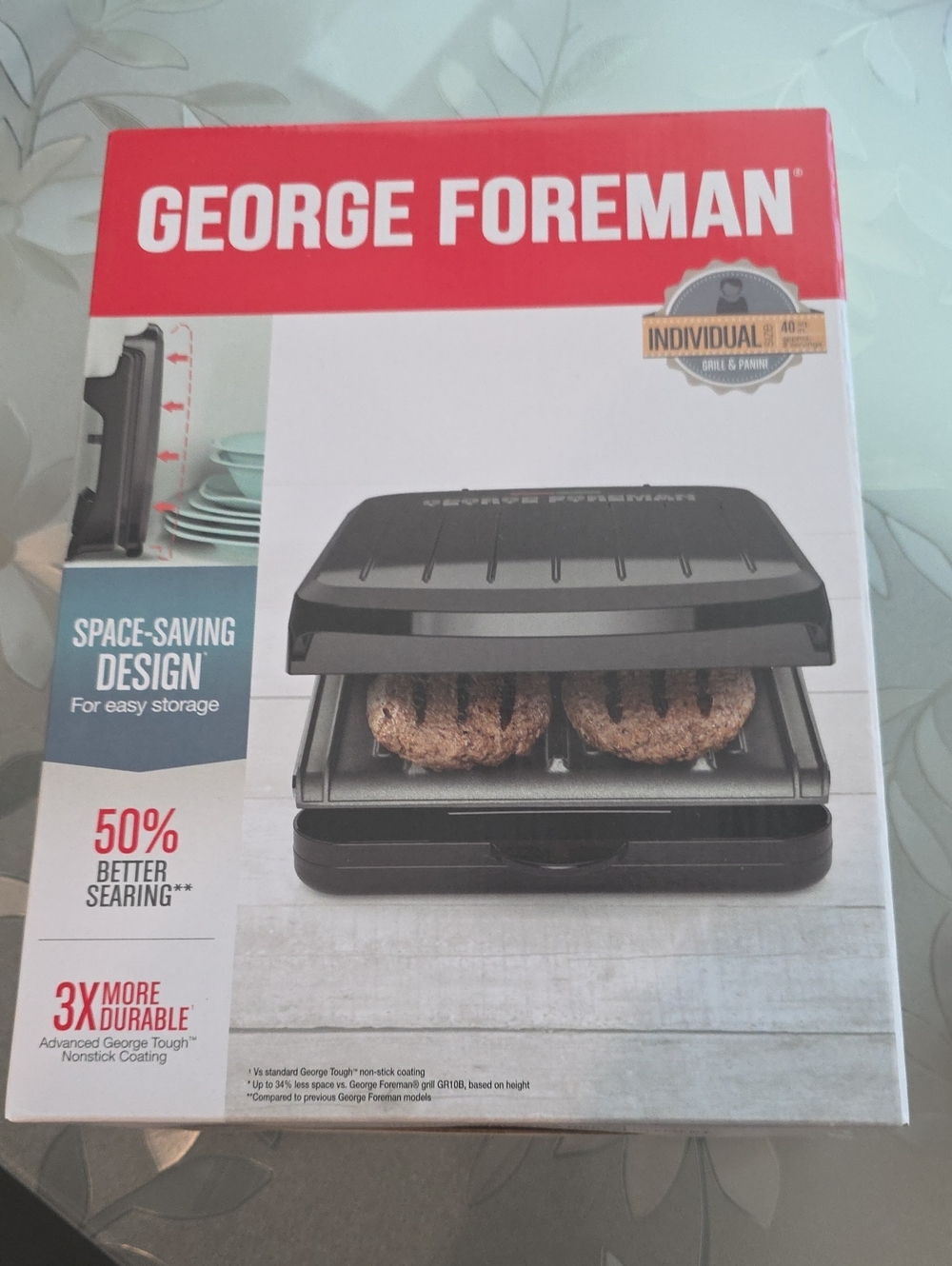 George Foreman Space-Saving Grill